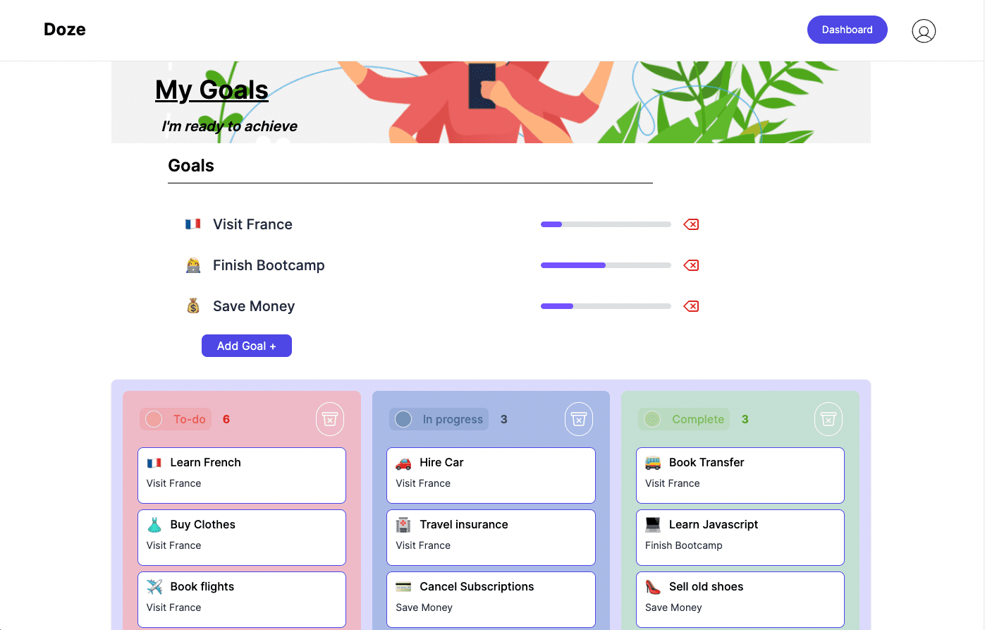 Image of Doze Dashboard